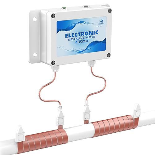 JOBYNA Sistema electrónico de descalcificación de agua, sistemas alternativos de suavizador de agua sin sal y químicos para toda la casa, evita la