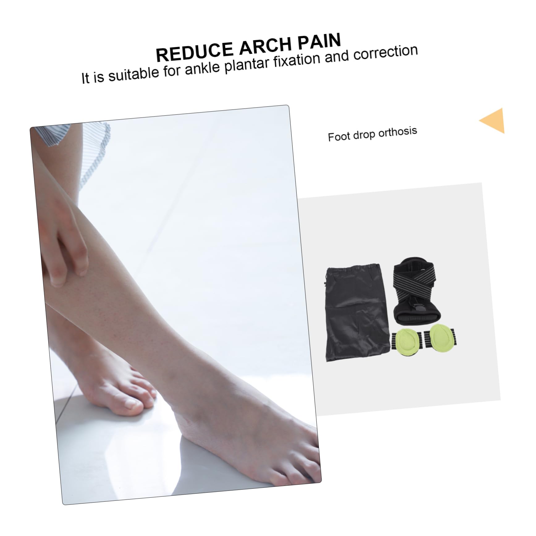 Healeved Simple Generous Design Foot Bracket Orthosis Adjustable Foot Support for Varus Correction