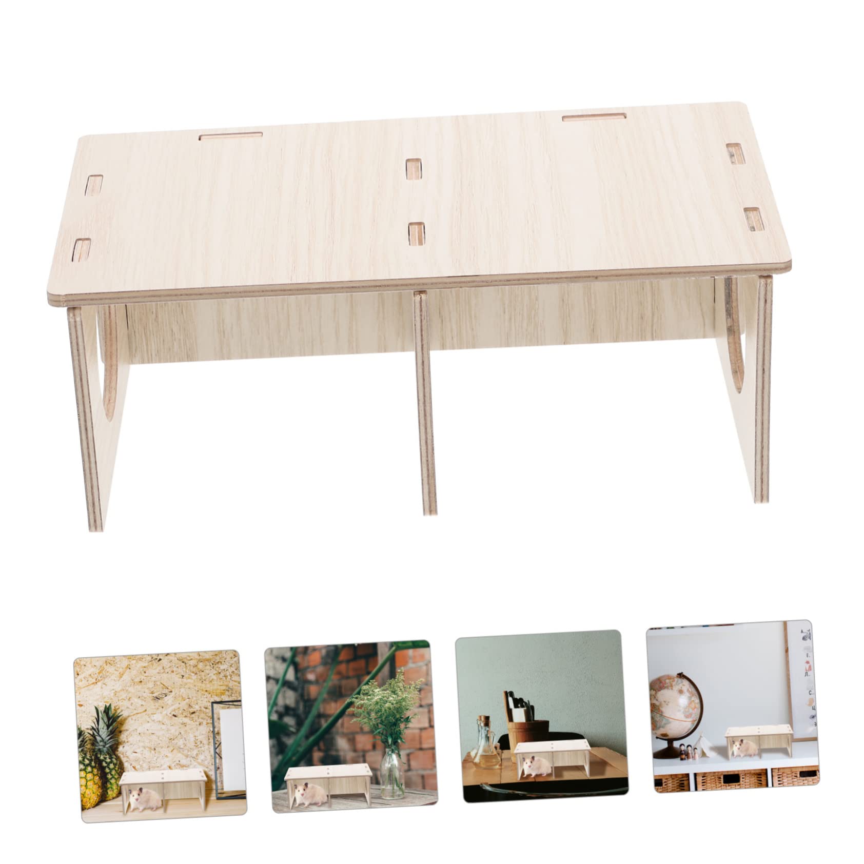Mipcase Casa De Madera Maciza para Hámster Casas y Escondites De Chinchilla Piel De Conejo Casa De Madera para Animales Pequeños Laberinto De Hámster Casa De Abejas Guinea Deportes