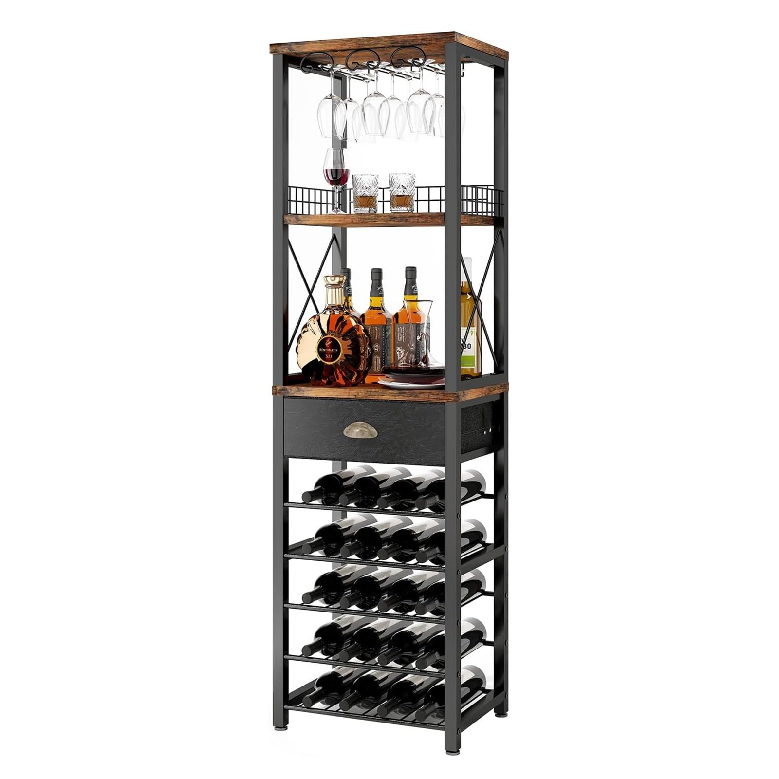 Meuble de bar de qualité pour liqueurs et verres de dégustation