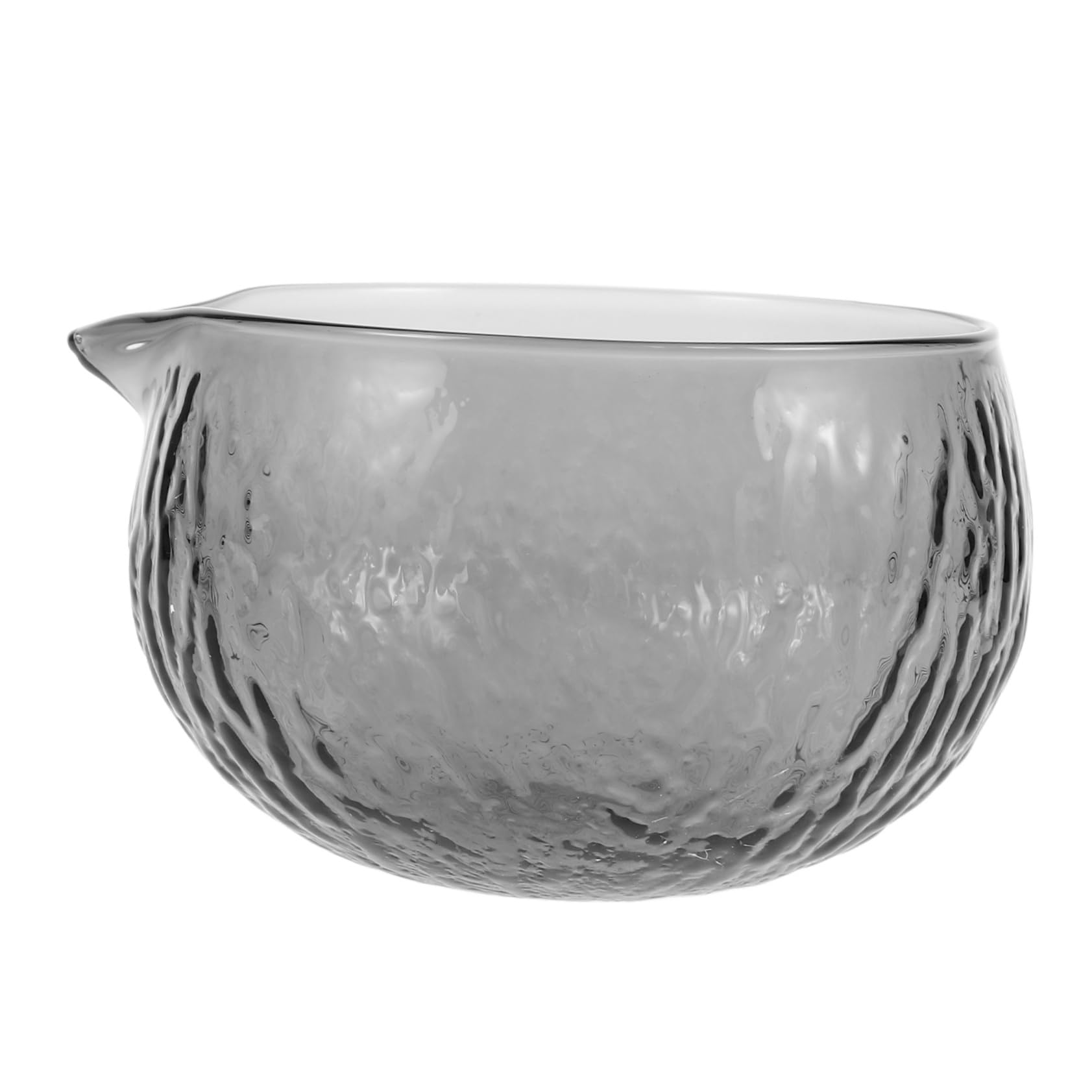 Happyyami Glass Matcha Bowl with Spout Japanese Matcha Tea Bowl Traditional Tea Cup