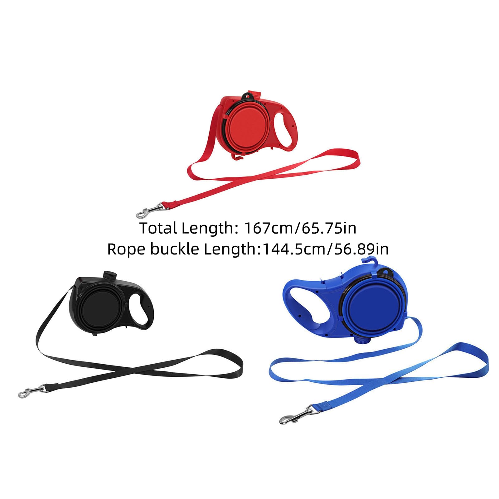 Nylon Hundeleine, 1, 2 m lang, mit integriertem, Blue