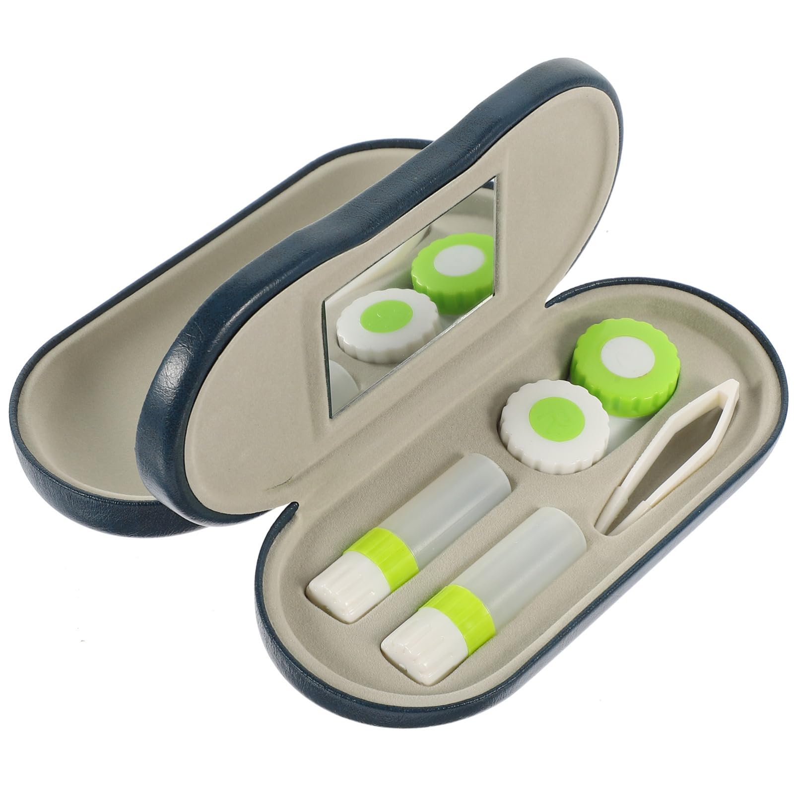 3 Ensembles Étui à Lunettes Portable Multicouche avec Boîte de Rangement pour Lentilles de Contact Pratique pour Voyage et Activités Extérieures