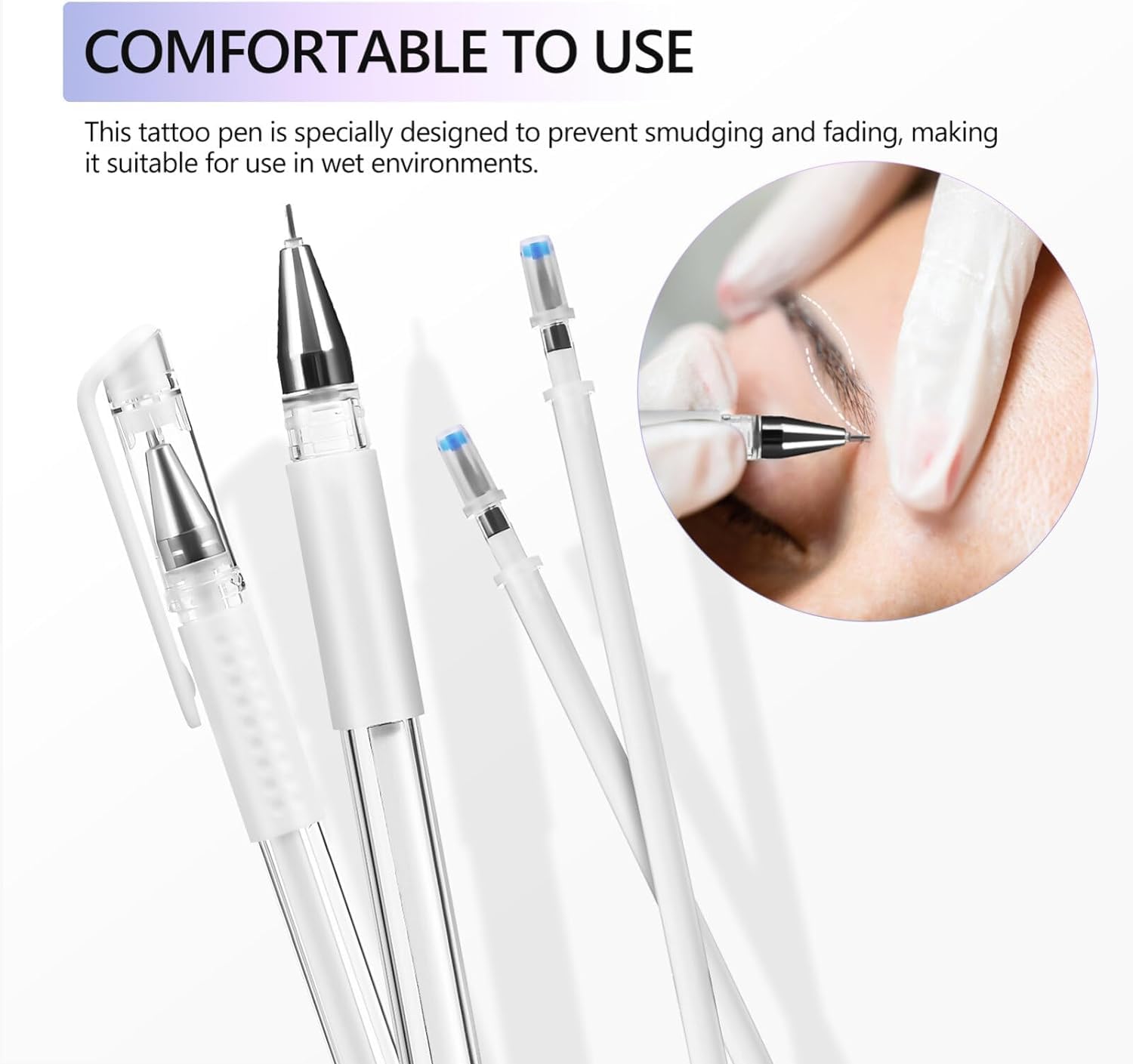 Tattoo Markers Pen: Temporary Tattoo Marking Pen for - White Pen, 3Pcs Tattoo Positioning Pen with 3 Refills for Body & Face Marking - Image 4