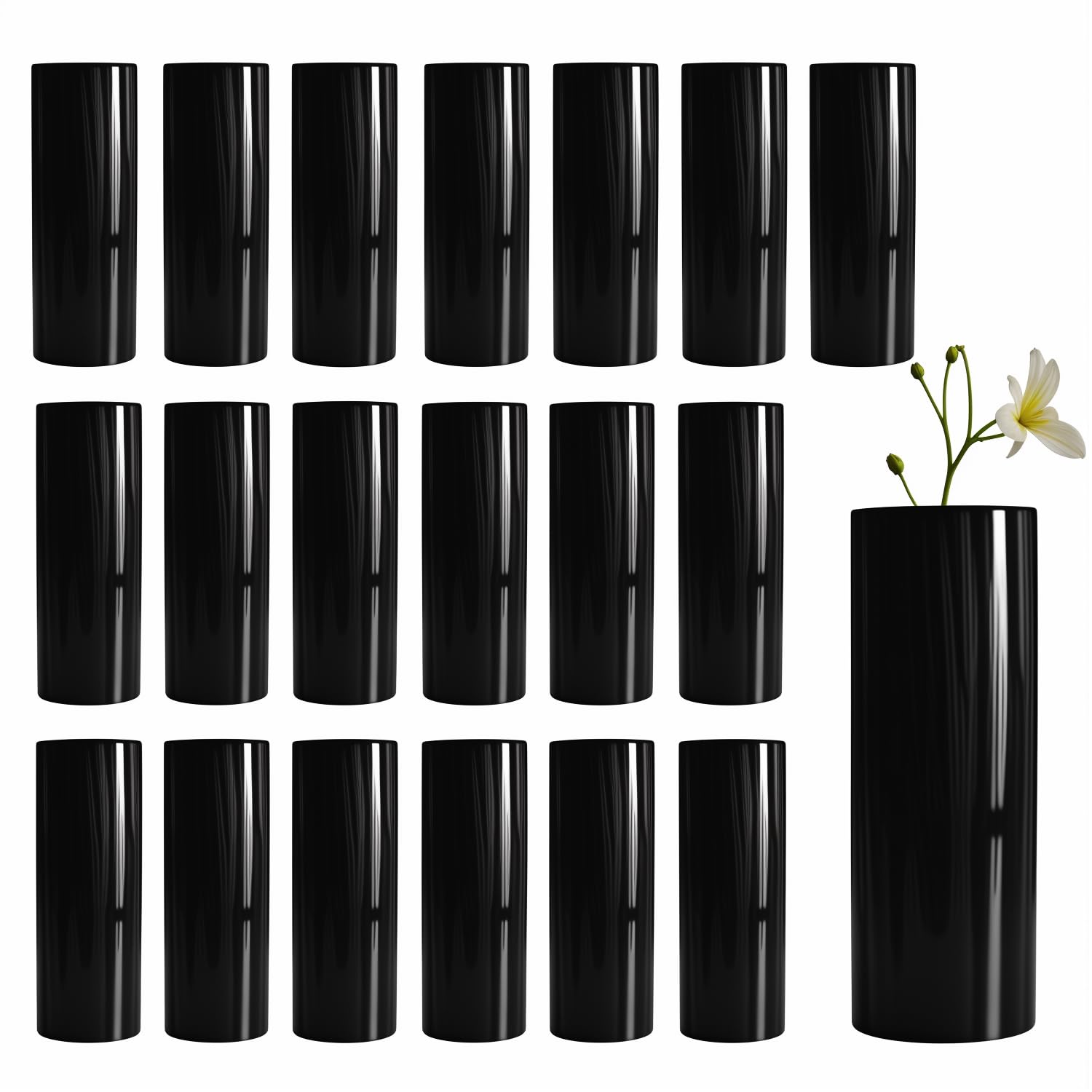 Vase en céramique noire de 14 cm pour harmoniser facilement tout espace vide