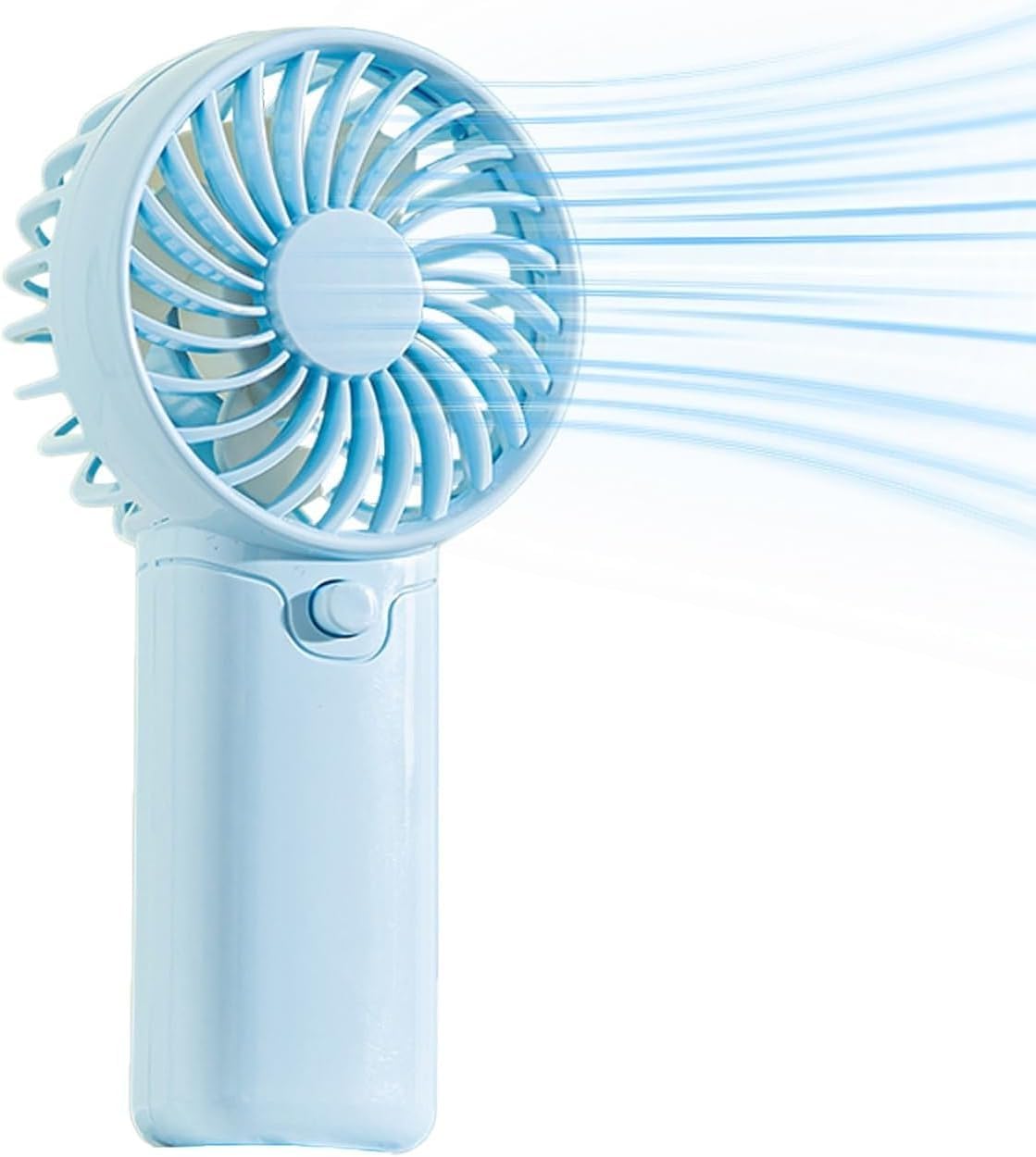 Portable Handheld Fan, AAA Battery Powered Mini Fan, No Charging Needed, Quiet Personal Cooling Fan for Travel, Camping, Office Desk, Bedside, Lightweight Small Fan (blue)