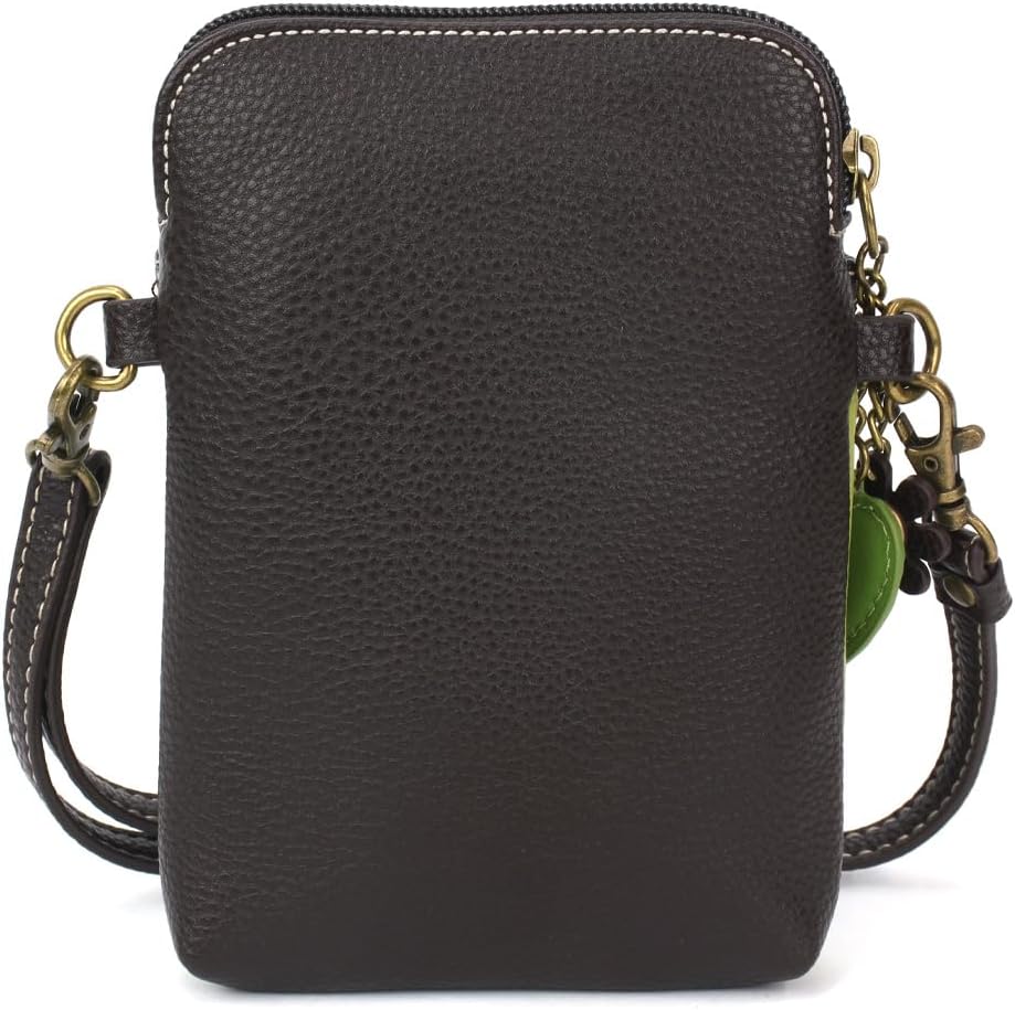 CHALA Plant Life Collection Cell Phone Crossbody Purse-Women PU Leather/Canvas Multicolor Handbag with Adjustable Strap - Fireweed - green - Image 2