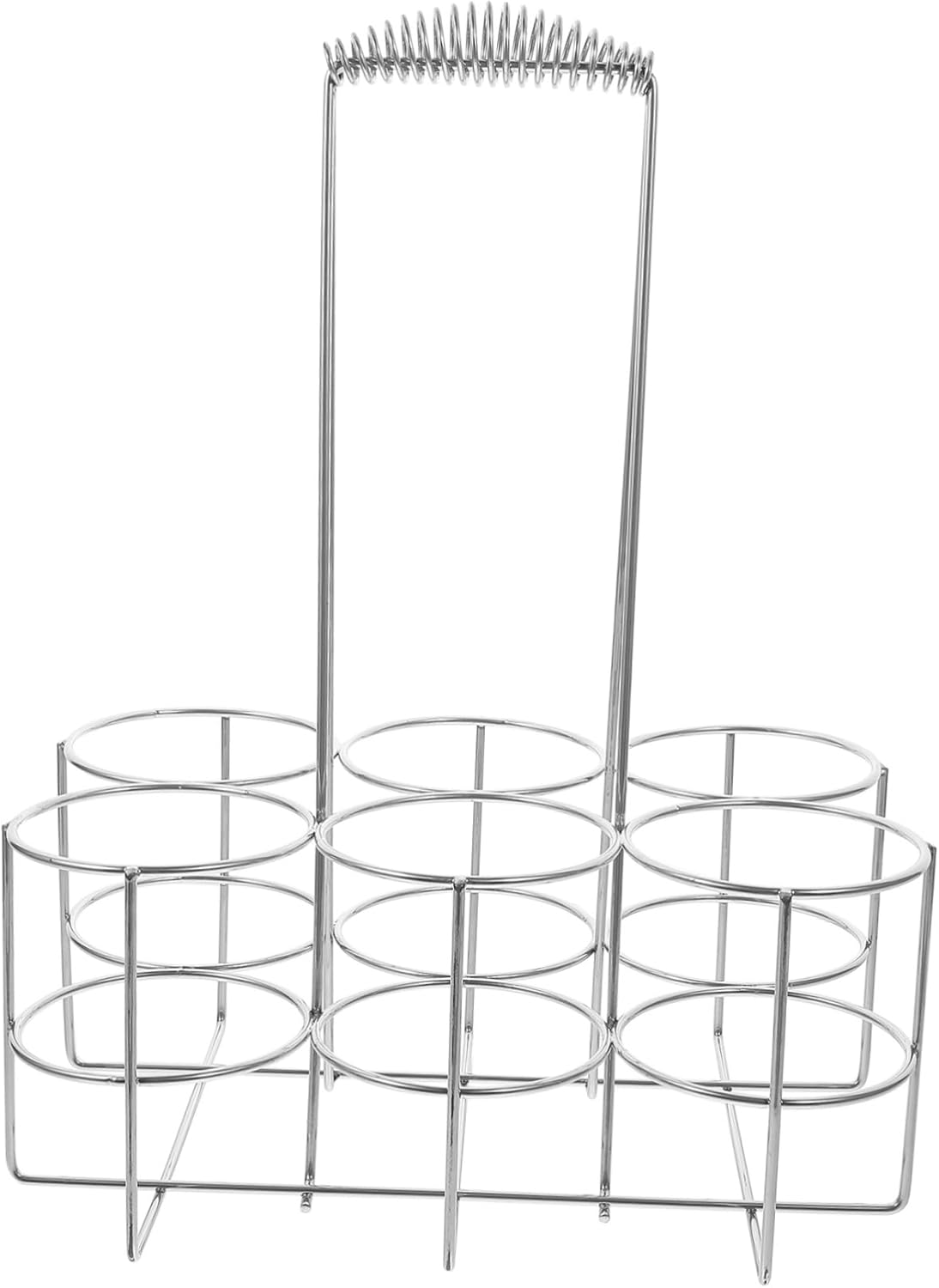 Beer Bottle Carrier Rack Metal Beer Basket Bar Accessory Sturdy Handle Easy Transfer