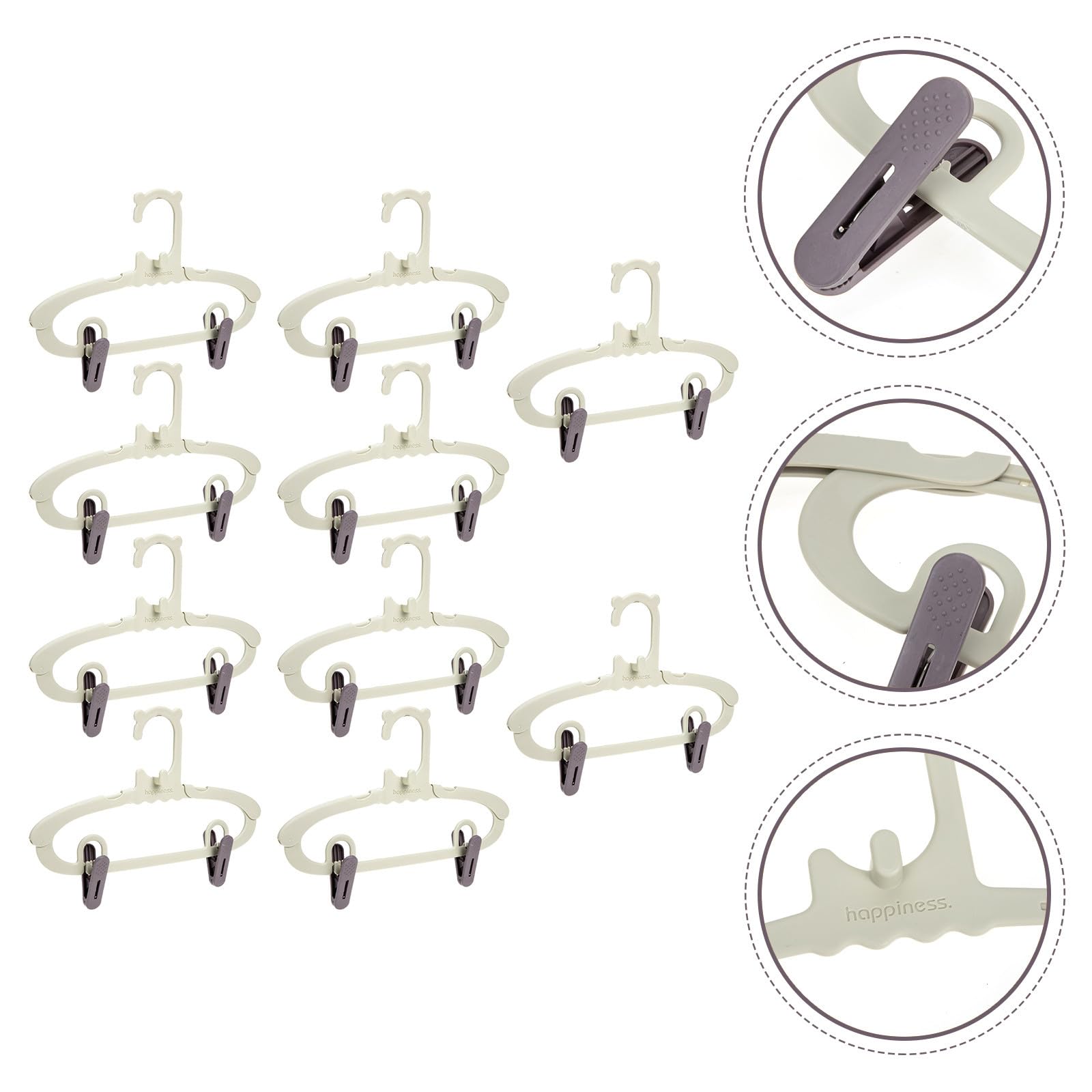 Sosoport Perchas Ajustables para Ropa Infantil con Pinzas Amarillas Resistentes y Extensibles para Colgar y Secar Prendas de Niña el Hogar