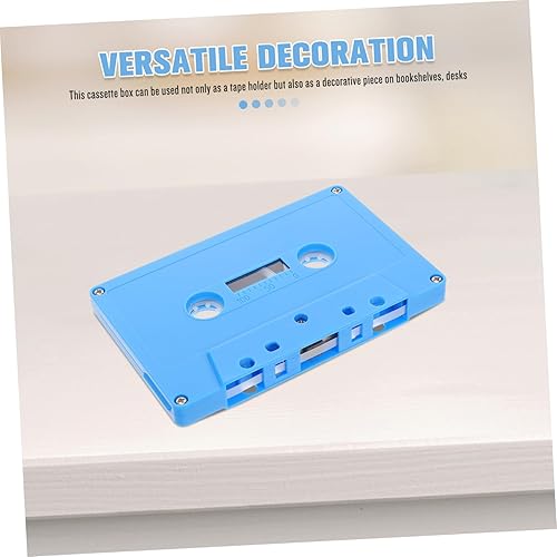 Miniatura 7 de Caja de decoración de cinta retro, 2 unidades, cinta de casete, almacenamiento de música, decoración de fiesta, casete en blanco, audio para