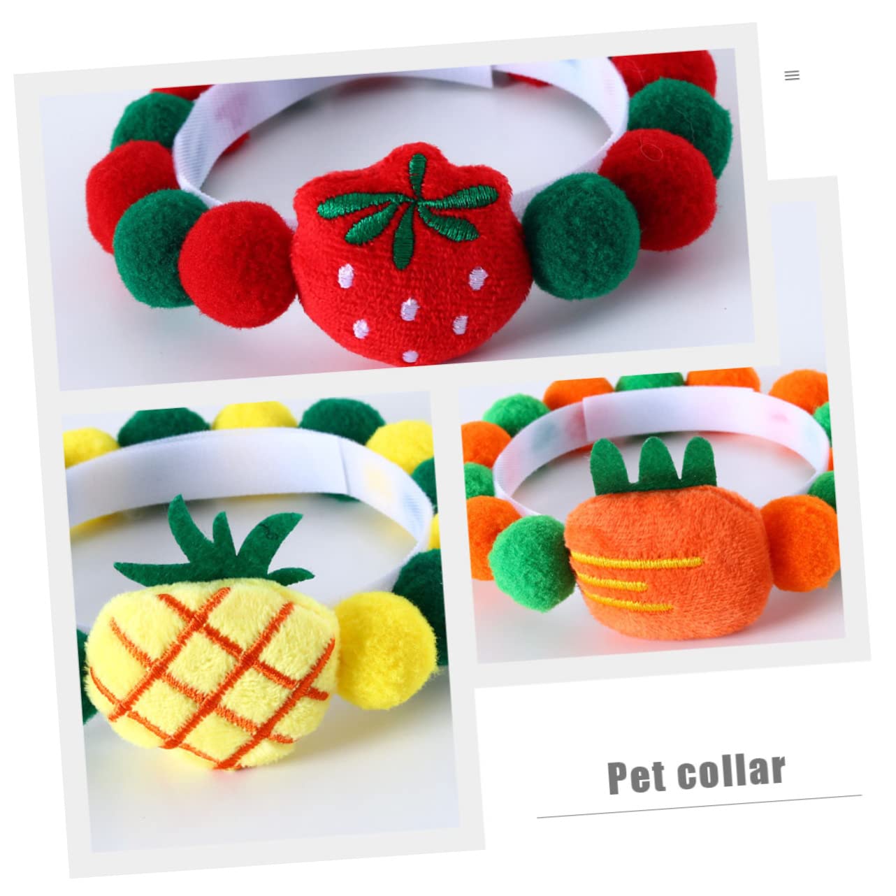 POPETPOP 12stücke Teiliges Katzenhalsband Mit Bunten Fruchtbällen Einstellbares Und Atmungsaktives Halsband Für Haustiere Für Festivals Und Partys
