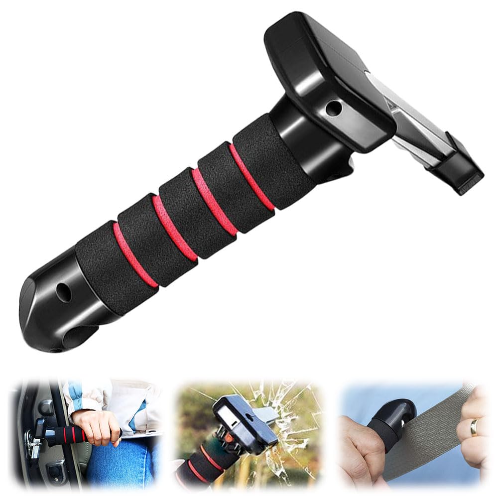 Fauppt Car Handle Cane Car Door Handle for Elderly, Upgrade Multifunctional Cars Handles Assist Support, Handles Door Latch for Seniors and Handicapped (red)