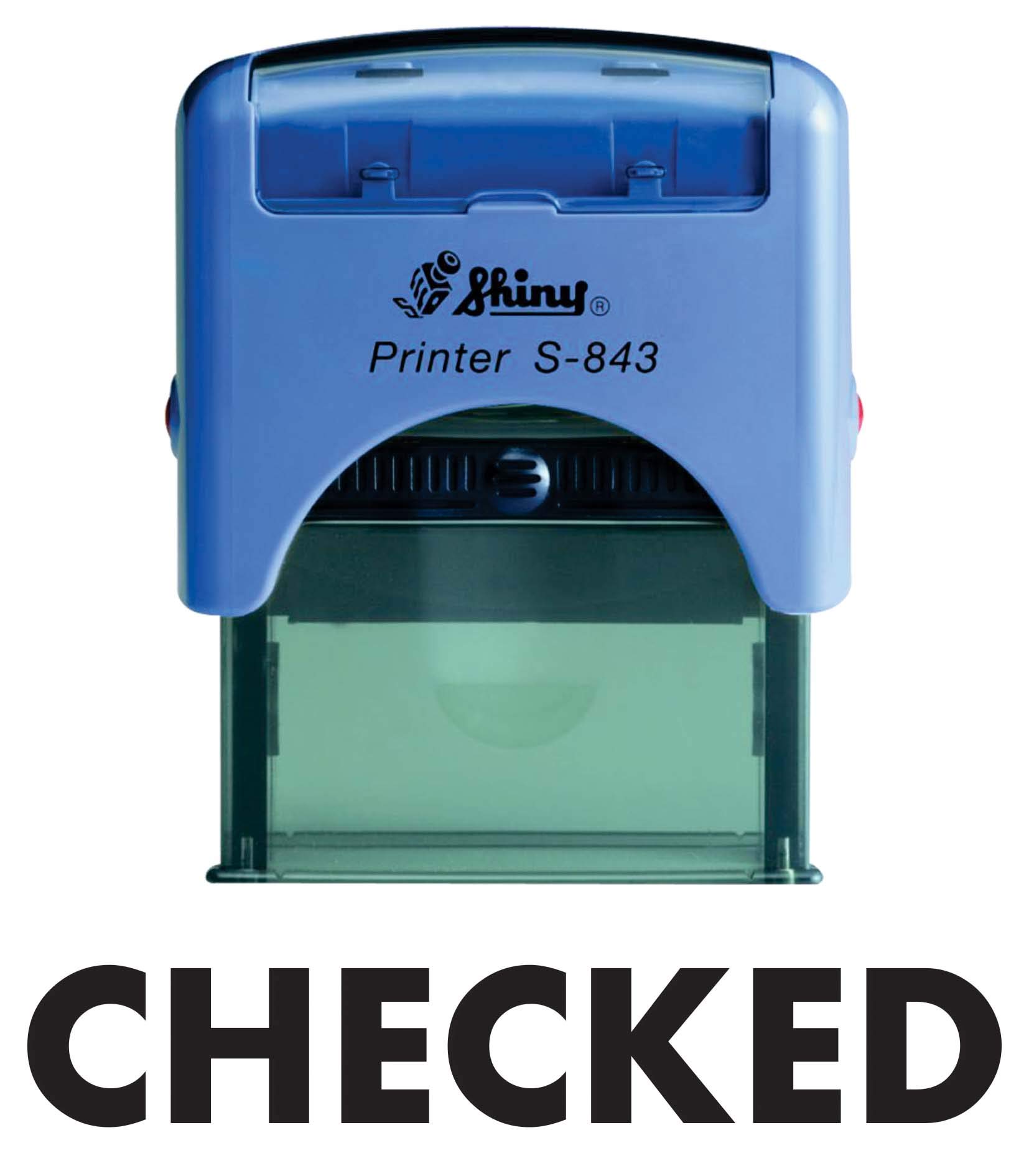 Checked Self Inking Rubber Stamp – Crisp, Professional Impressions for Office, Quality Control, and Admin Use – Refillable, Durable & Mess-Free – Ideal for Files, Forms, Inspections & Daily Workflow