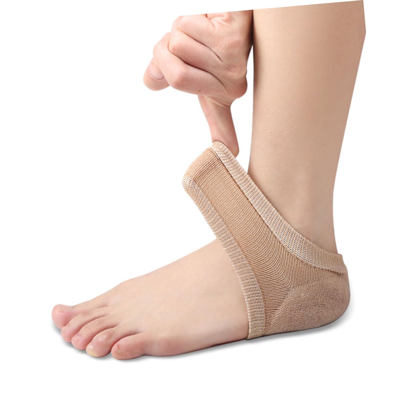 Outanaya 2Pairs Comfortable Gel Socks for Cracked Heels Moisturizing Heel Protectors Breathable Elastic Heel Covers for Men and Women Soft Durable Design Washable and Reusable