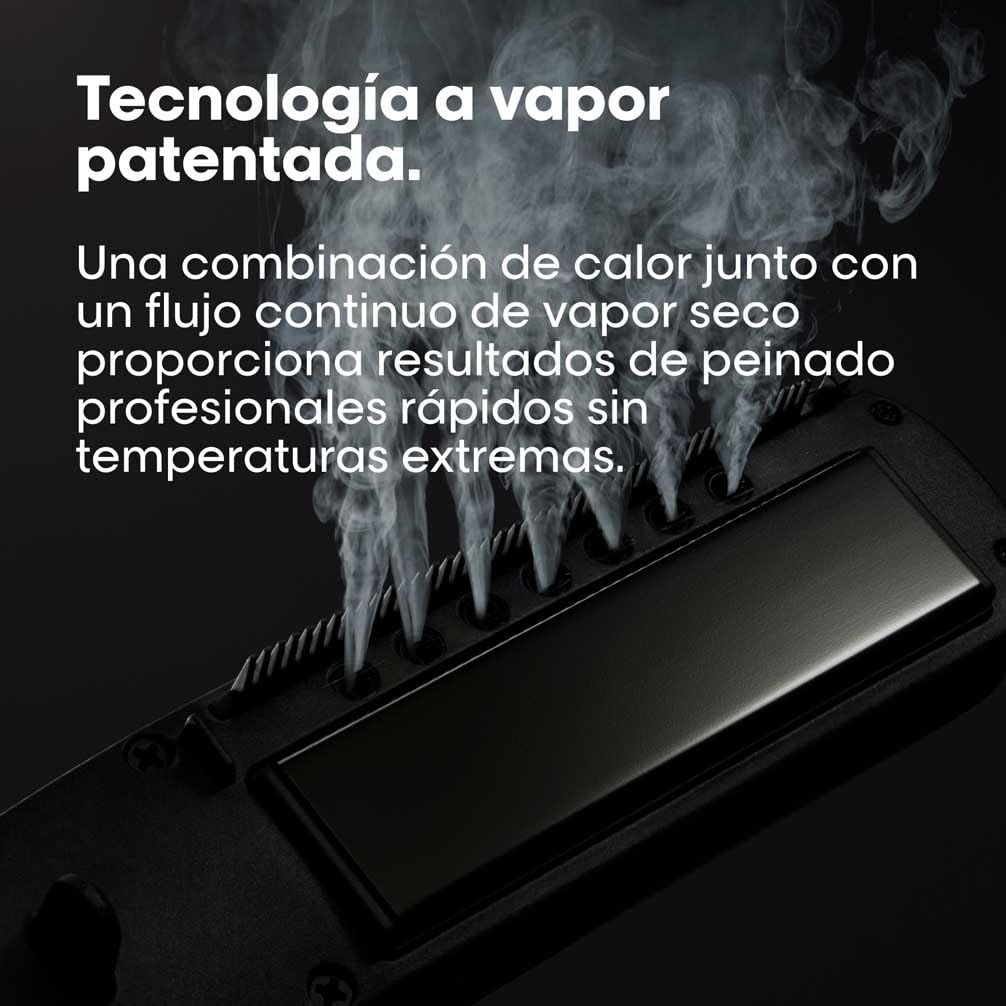 L’Oréal Professionnel, Plancha de Pelo Profesional con Tecnología a Vapor, para un Cabello Liso y Ondas Naturales, Enchufe Europeo, Color Blanco, Steampod