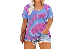 RITERA Plus Size Tie Dye Shirts for Women 4X-5X