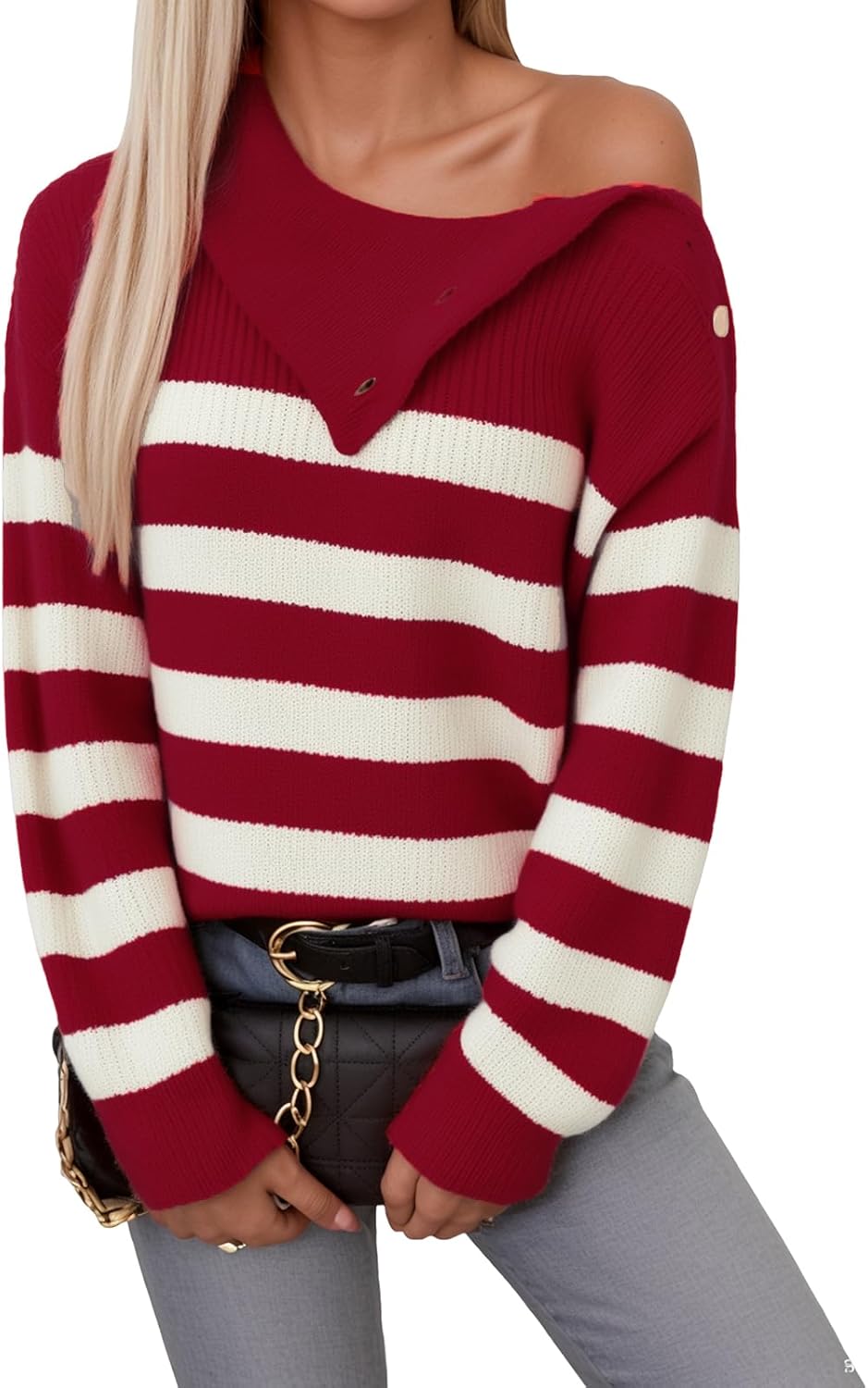 Womens Sweater Turtleneck Knit Long Sleeve Fall Fashion Jumper Cozy Pullover Tops - Image 2