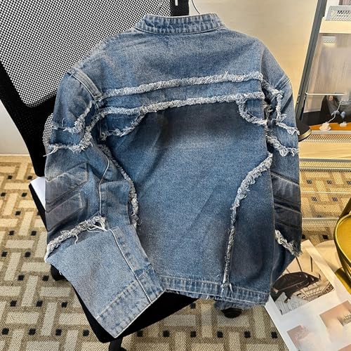 Chaqueta de mezclilla vintage para hombre DGHM-JLMY miniatura 6