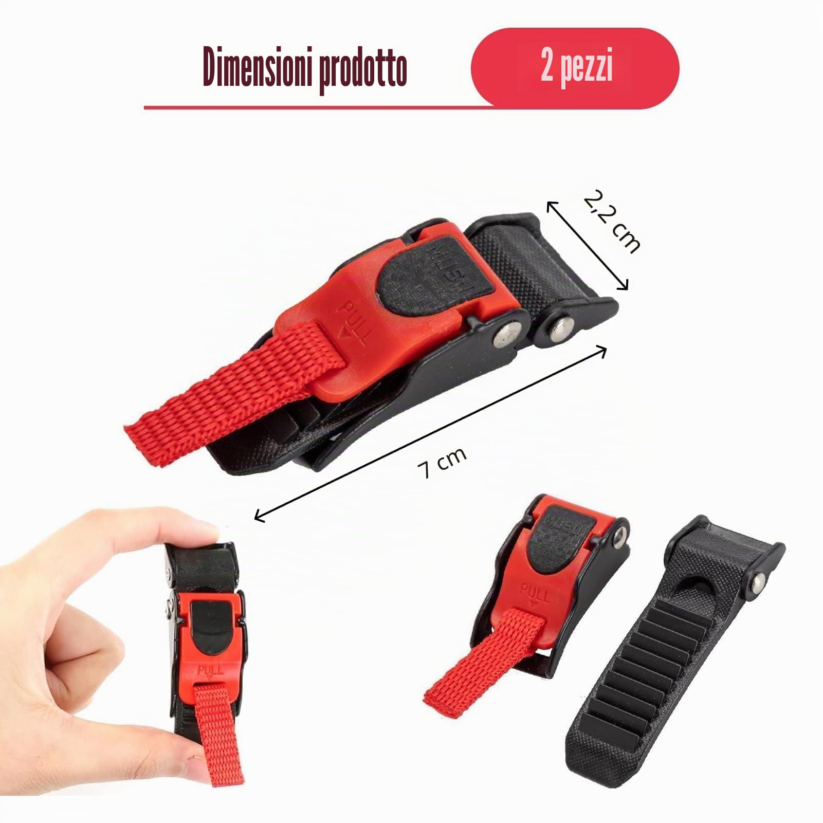 Fibbie a clip per casco, fibbie di rilascio rapido per motociclisti e ciclisti, clip da sottogola compatibili con tutti i caschi, installazione facile, sicurezza e stabilità