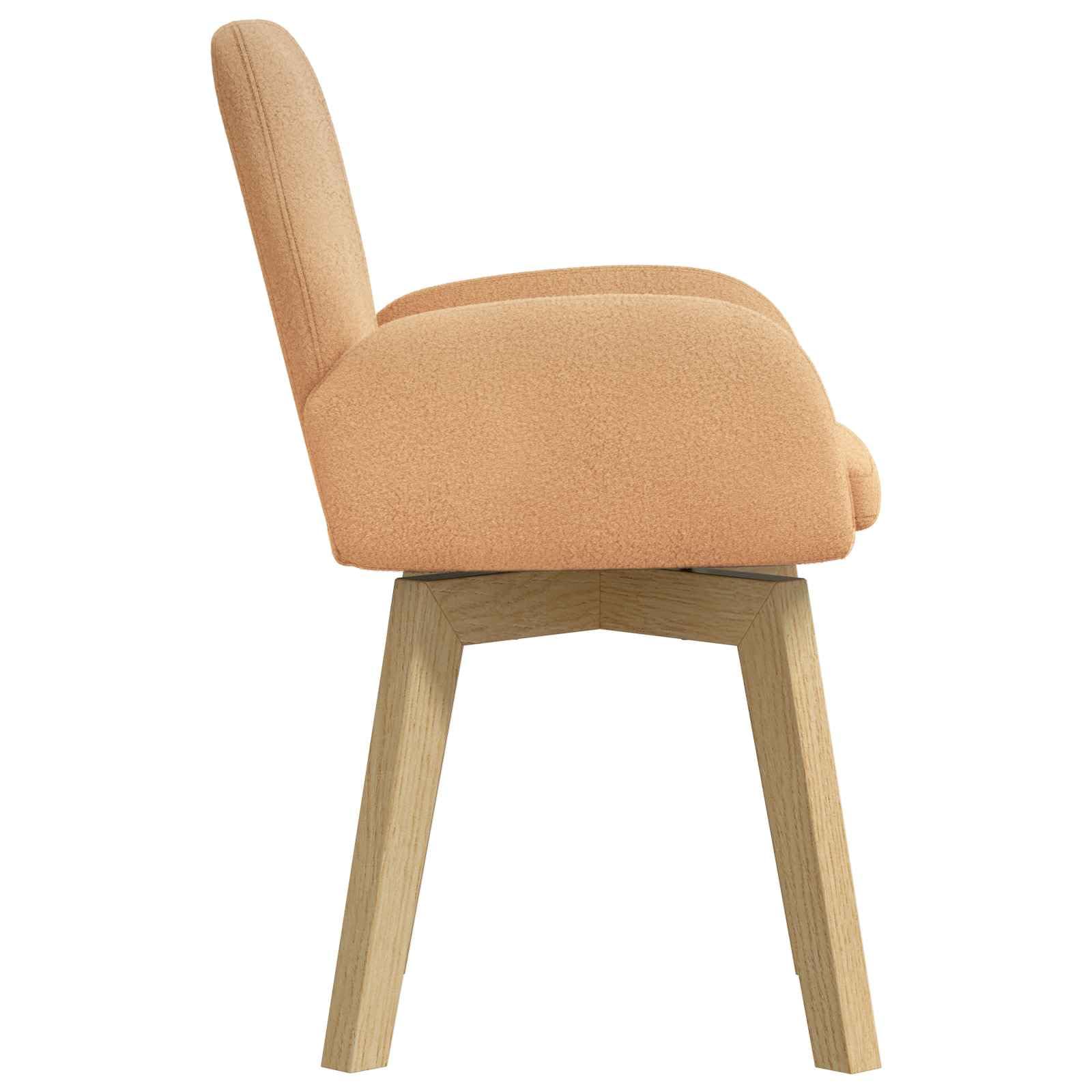 Fengshui Krzesło obrotowe do jadalni 4 szt. Boucle Beige 54x58x87 cm
