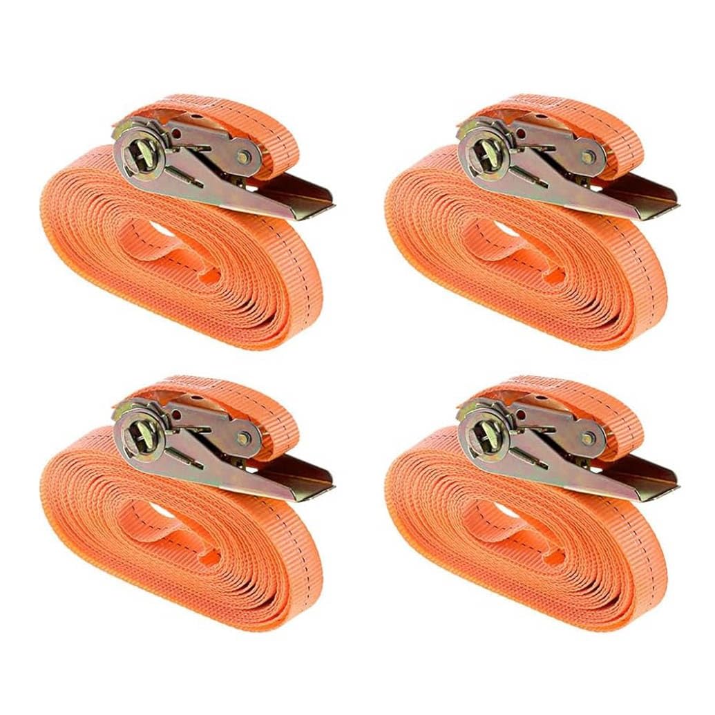 4 Piezas Cinchas De Amarre 3.5CM Tensor De Carraca Eslingas De Amarre Ajustable Longitud Correas Tensoras De Presión Cinchas De Amarre Correas con Trinquete(3.5cmx3m/1.37x118in)