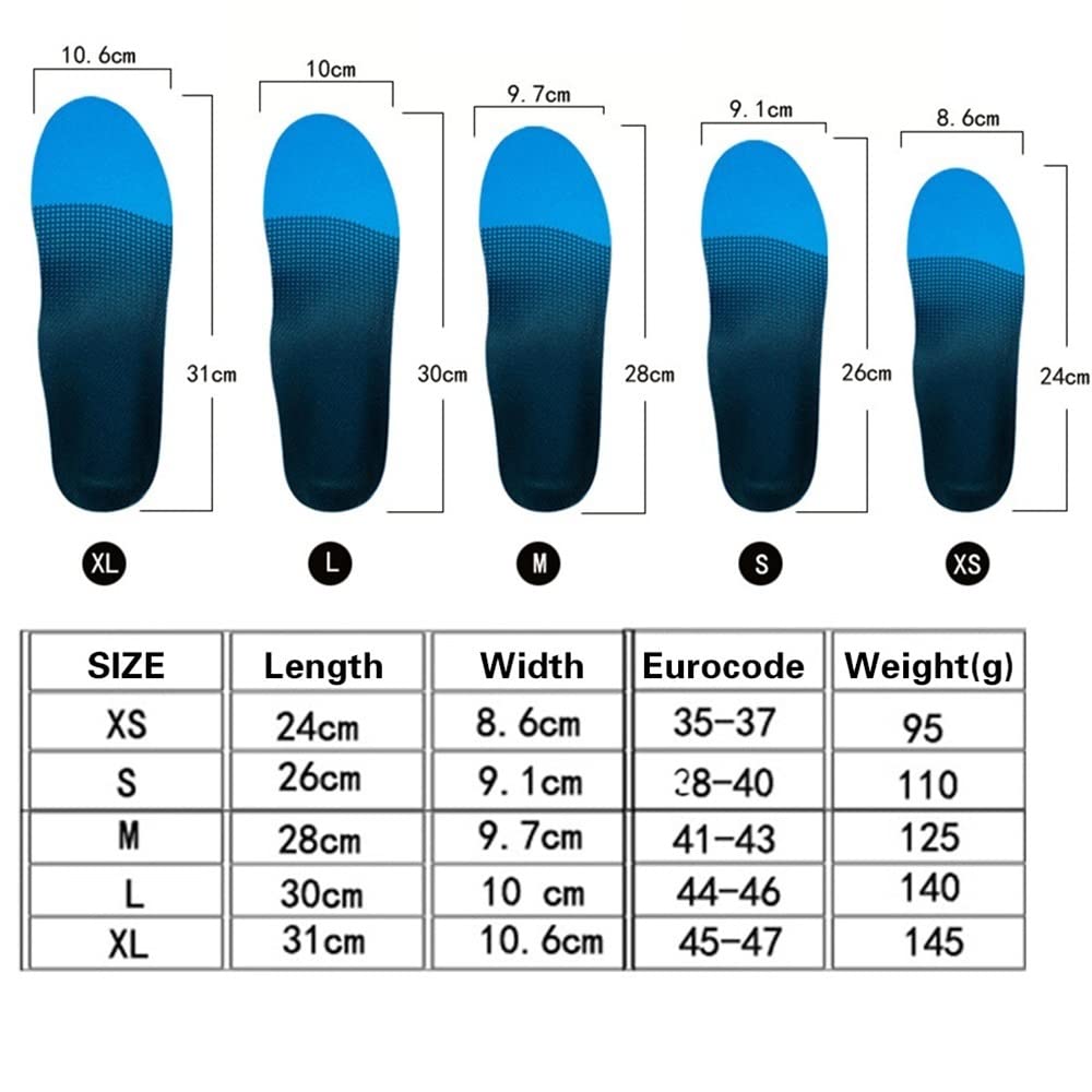 Plantar Fasciitis Insoles, Arch Support Insoles Men, Women Shoe Inserts Absorb Shock And Relieve High Arch, Flat Feet Pain (Size : XS)