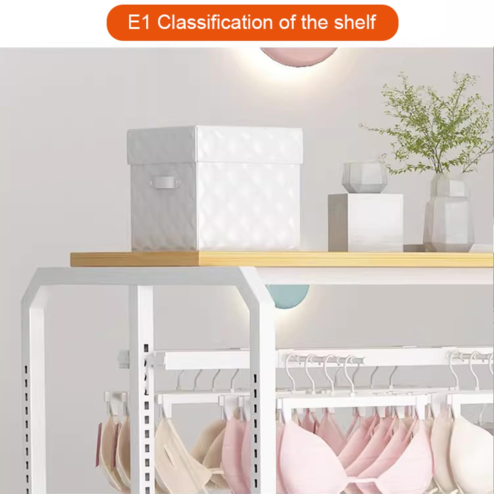 Espositore Regolabile a Doppia Faccia per Biancheria Intima, Appendiabiti in Metallo da Pavimento per Negozi di Lingerie e Sciarpe.