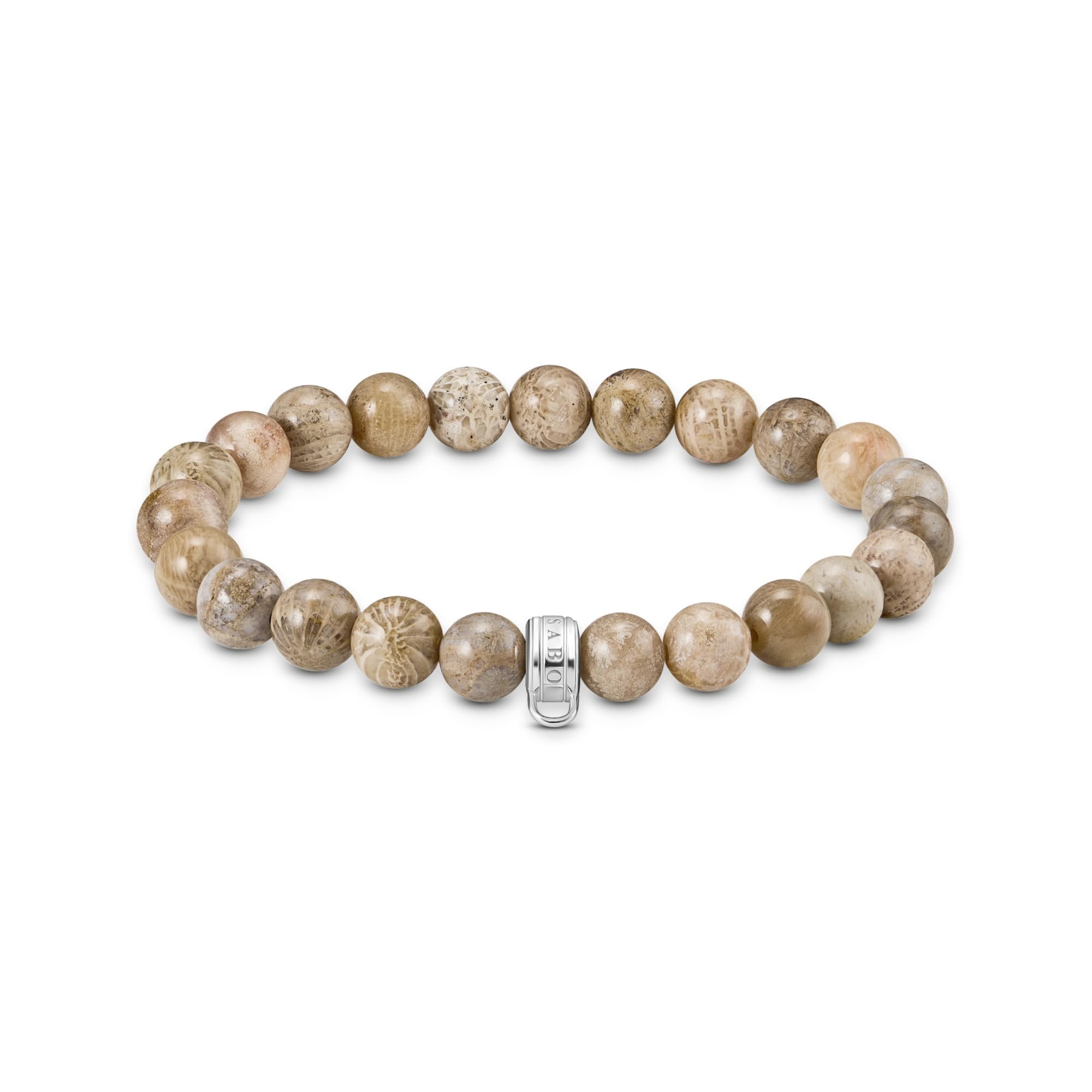 THOMAS SABO Armband mit Daisy Jaspis Beads Recyceltes 925 Silber X0293-014-16