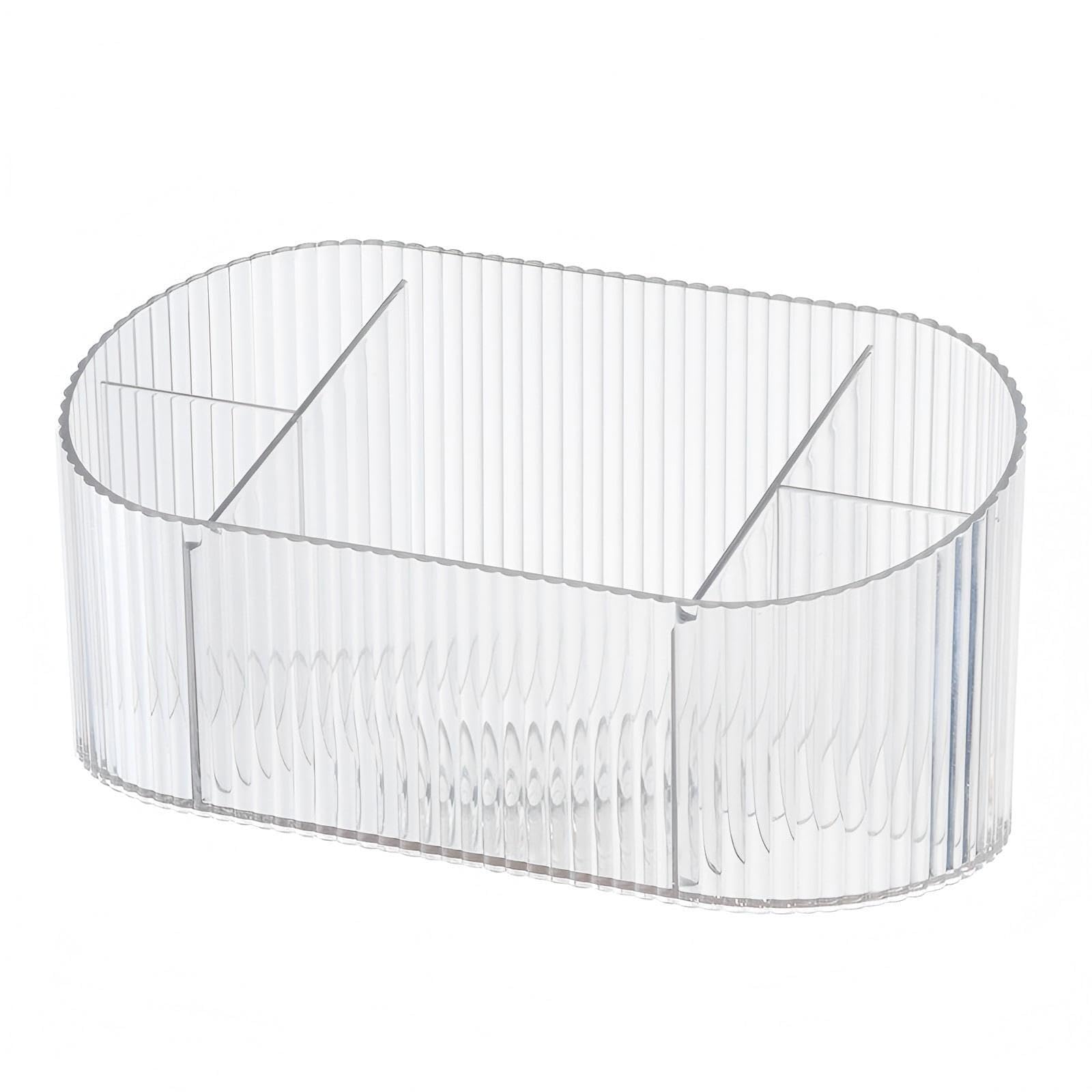 ALCXAZS Functional Acrylic Organizer With Rotating Compartments, white