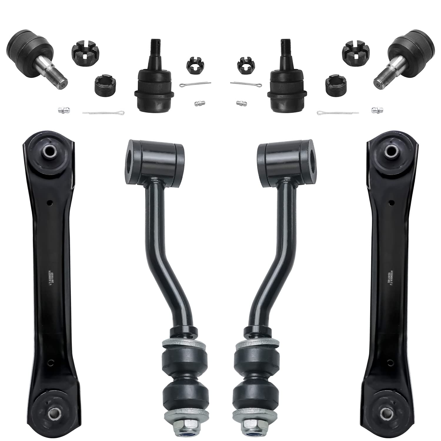 Detroit Axle - 8pc Front End Control Arms Kit for Jeep 1991-2001 Cherokee