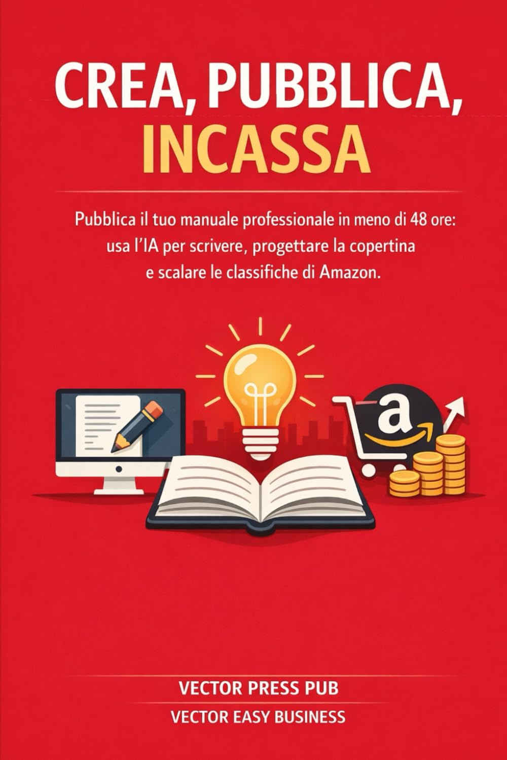 CREA, PUBBLICA, INCASSA: Pubblica il tuo manuale professionale in meno di 48 ore: usa l’IA per scrivere, progettare la copertina e scalare le classifiche di Amazon (Vector Lifestyle Design)