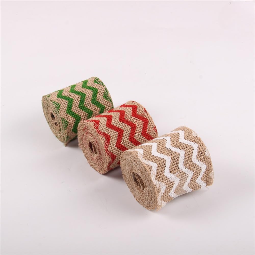 10/20 Rotolo 2 Metri/Rotolo 6 cm Nastro di Iuta A Strisce Larghe per Confezionare Regali Nastro di Iuta Intrecciato Rotolo di Nastro di Iuta Largo per Decorazioni Rustiche Confezioni Regalo