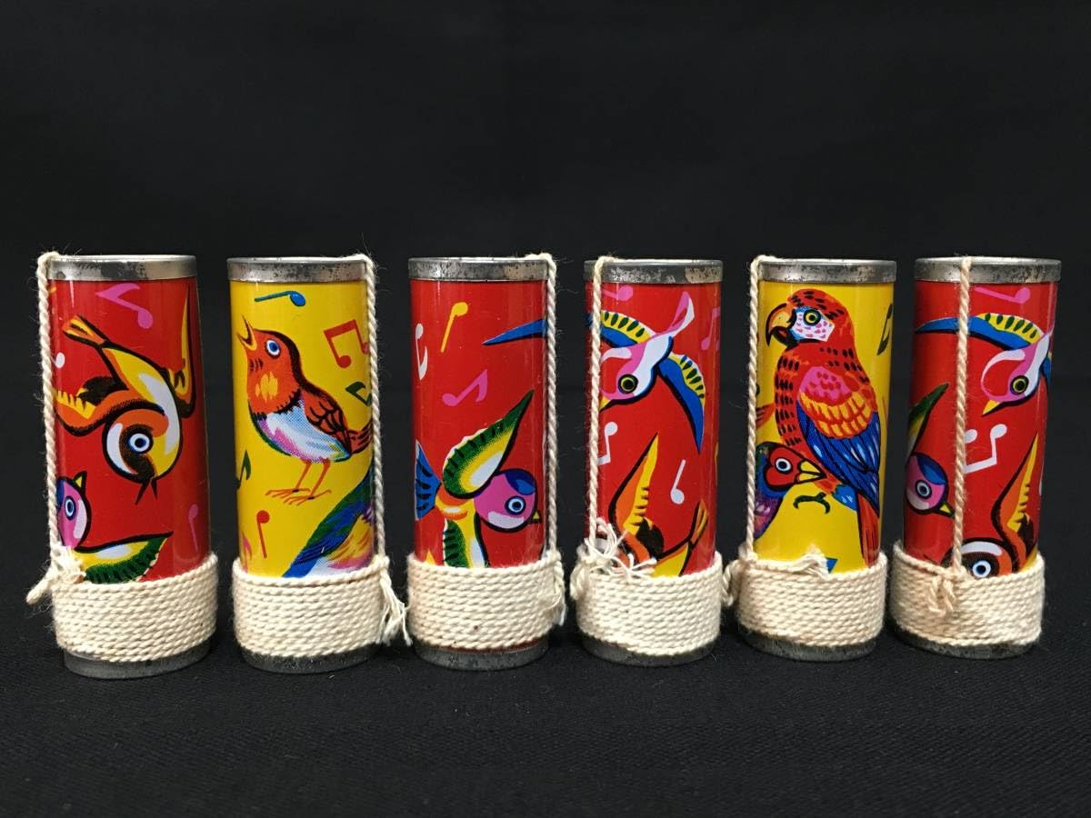 Amazon.co.jp: ブリキ 蟲笛 6点セット 鳥笛 鳴き声 レトロ : おもちゃ