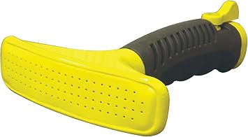 Dramm ColorStorm Premium Fan Spray Nozzle for Garden Hose One Touch Thumb Control Valve, Durable Metal Construction, Gentle Fan Spray for Watering Plants, Yellow