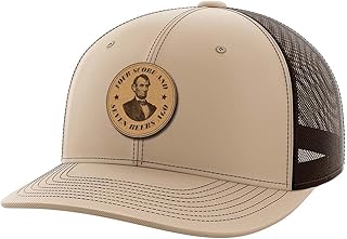Four Score Leather Patch Hat(Khaki/Coffee)