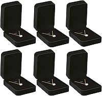LETURE 6-Pack Velvet Jewelry Gift Boxes for Necklace Pendant Ring Earring - Soft Storage Display Cases for Wedding Engagement Birthday Gifts