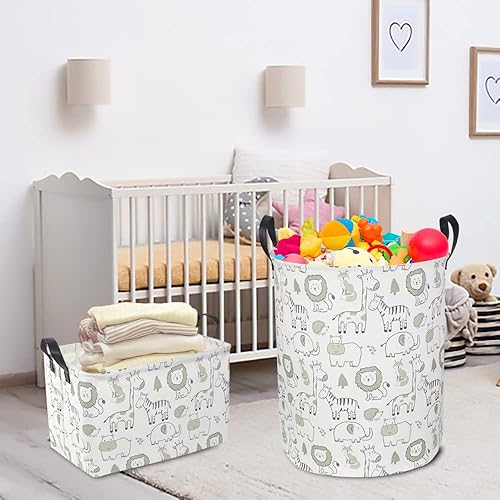 Miniatura 3 de CLOCOR Cesta de lavandería para bebé, cestas plegables de almacenamiento de juguetes para niños, cesta de guardería para niños y niñas, decoración