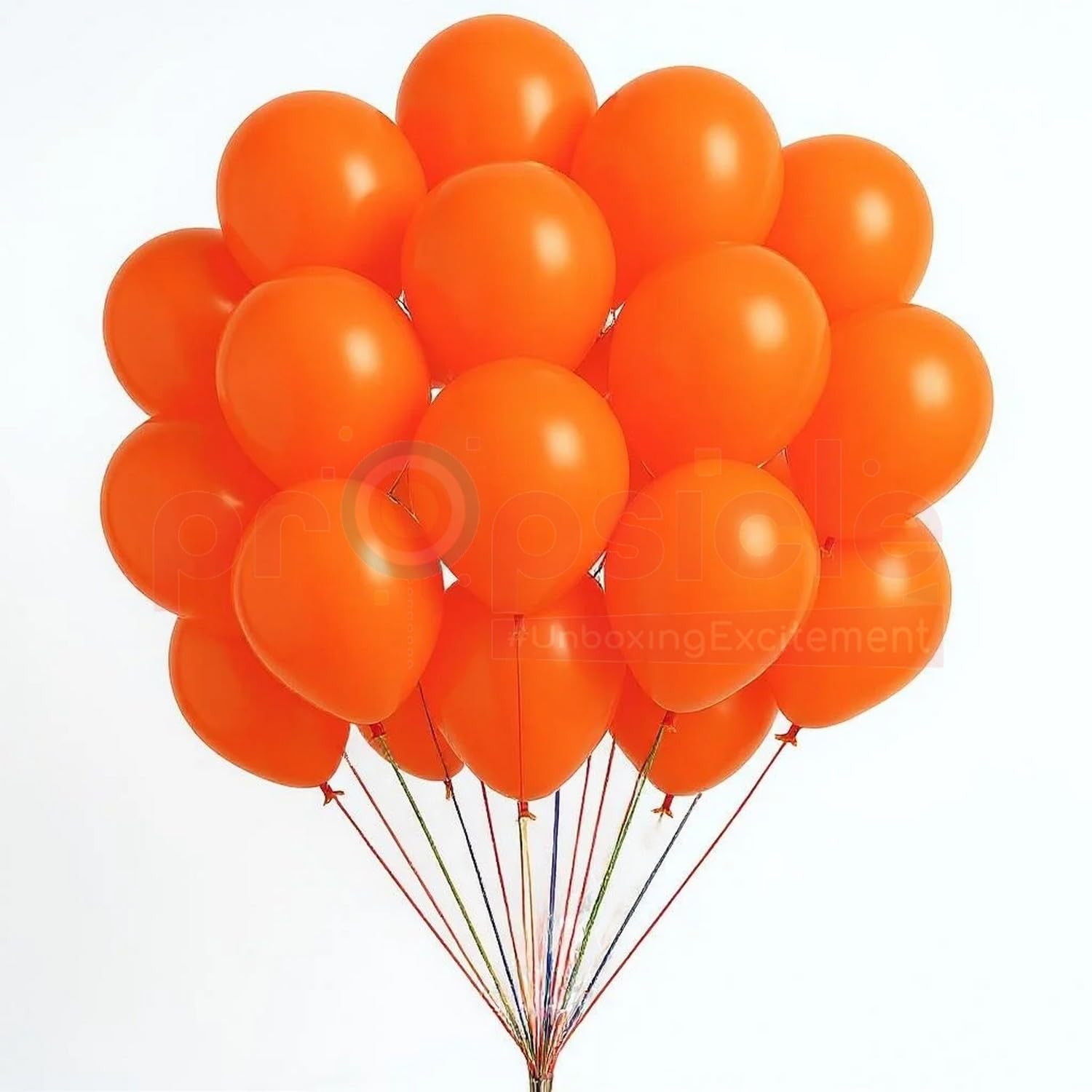 Propsicle Orange HD Metallic Balloons Pack Orange Theme Kids Birthday Party Decoration Bachelorette Party Balloon Anniversary Item - Packet of 50 Balloons, Pack of 50