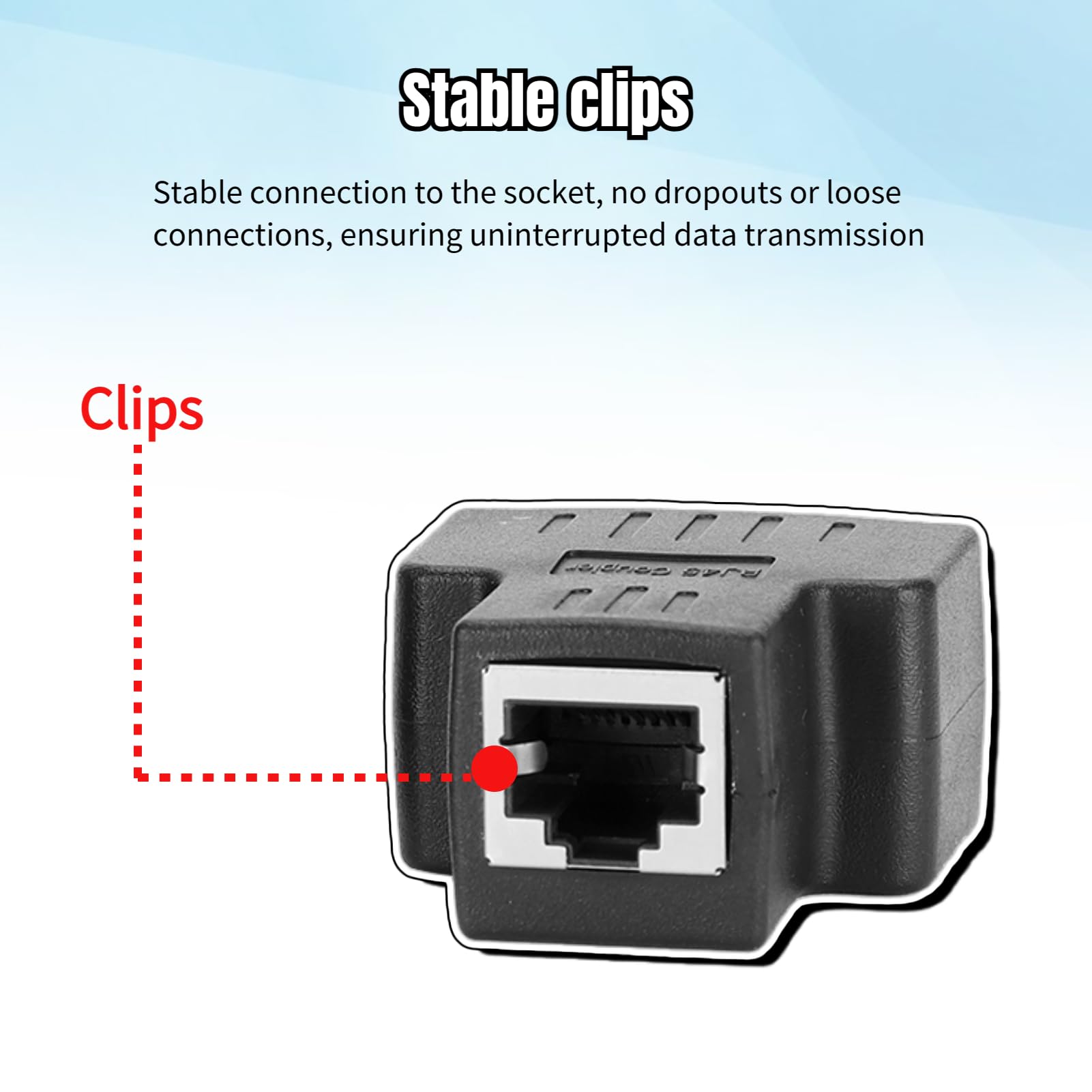 2 SZTUK Adapter Kabla Ethernet, 1 do 2 RJ45 żeński LAN Ethernet Splitter Kabel Adaptera, Szybki łącznik RJ45 Ethernet Extender Plug & Play dla Koncentratorów Przełączniki