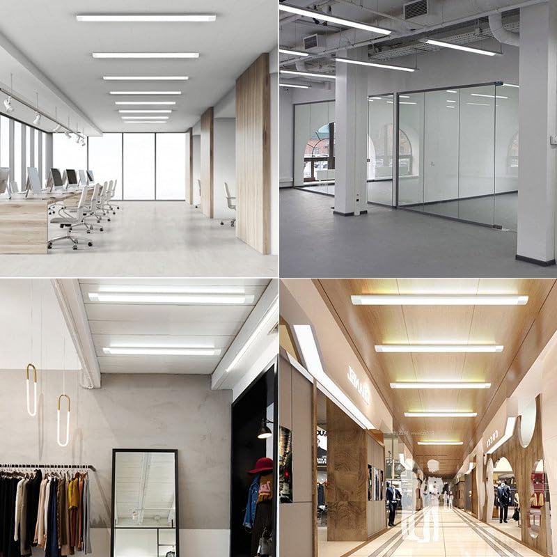 Réglette LED 60cm 18W - Pack de 4 / Blanc Neutre 4000K - 5500K