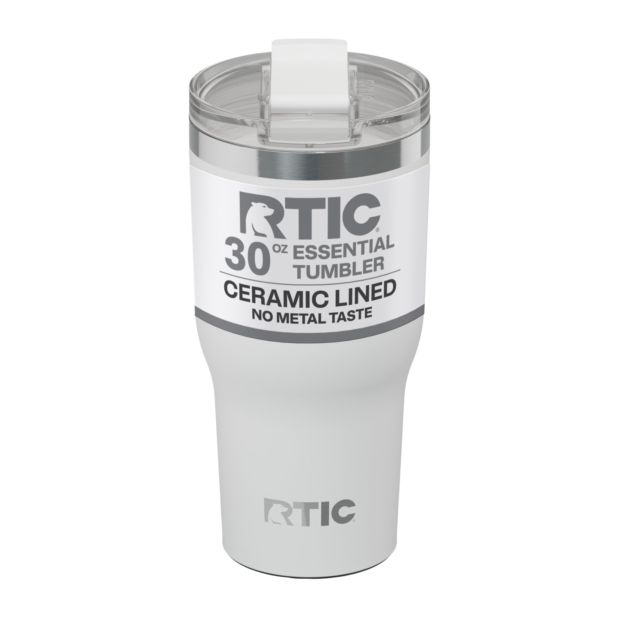 Amazon.com | RTIC 30oz Essential Tumbler with Lid, Ceramic Lined,  Insulated, Stainless Steel, Metal, Double Wall Vacuum-Insulation, Travel  Cup for Iced Coffee, Tea, Hot and Cold Drink, White: Tumblers & Water  Glasses