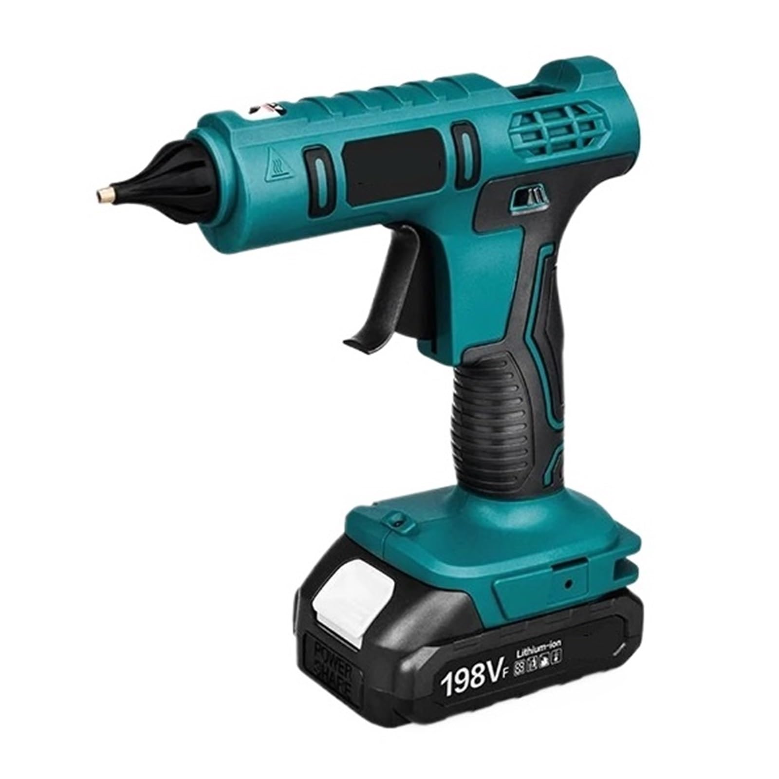 Yfdgd 2 Battery 100W Electric Hot Melt Glue Gun For 18V Battery Cordless With 11Mm Sticks Home Diy Repair Tool Quick Reliable Flow Bonding(2 Battery)