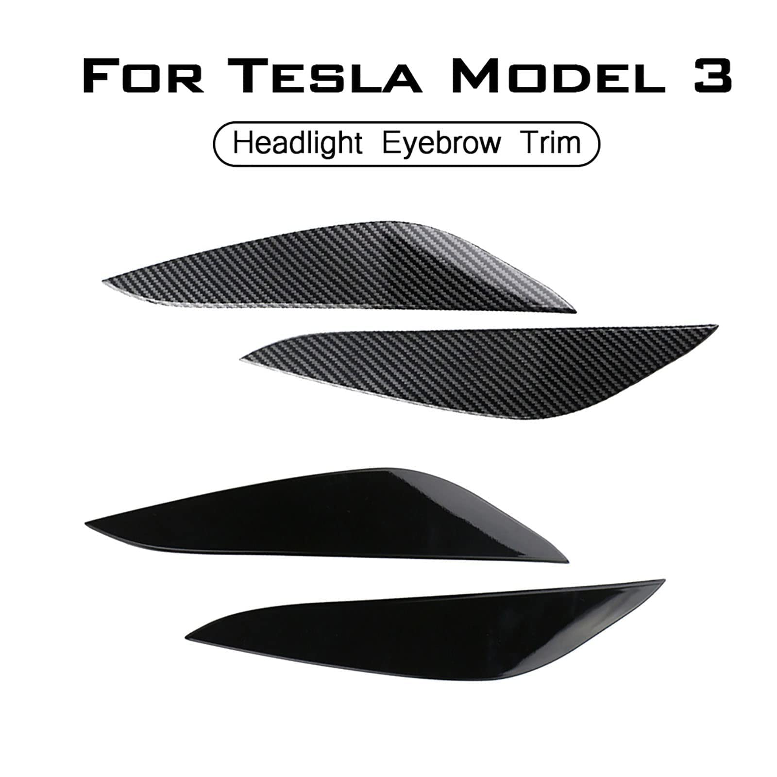 Koplamp Wenkbrauw Voor Tesla Voor Model 3 2016-2018 2019 2020 2021 Auto