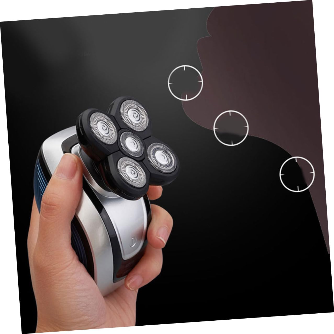 Artibetter Rasoio Elettrico USB Ricaricabile con 5 Testine Flottanti 4D e Lama Antiscivolo, Ipx6