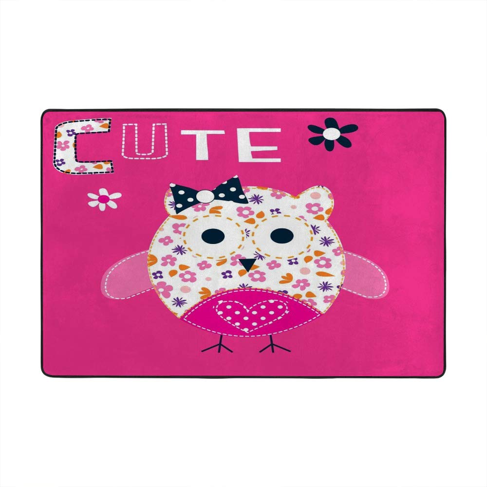 Tapis hibou tissu polyester doux pour protéger le sol du salon des enfants