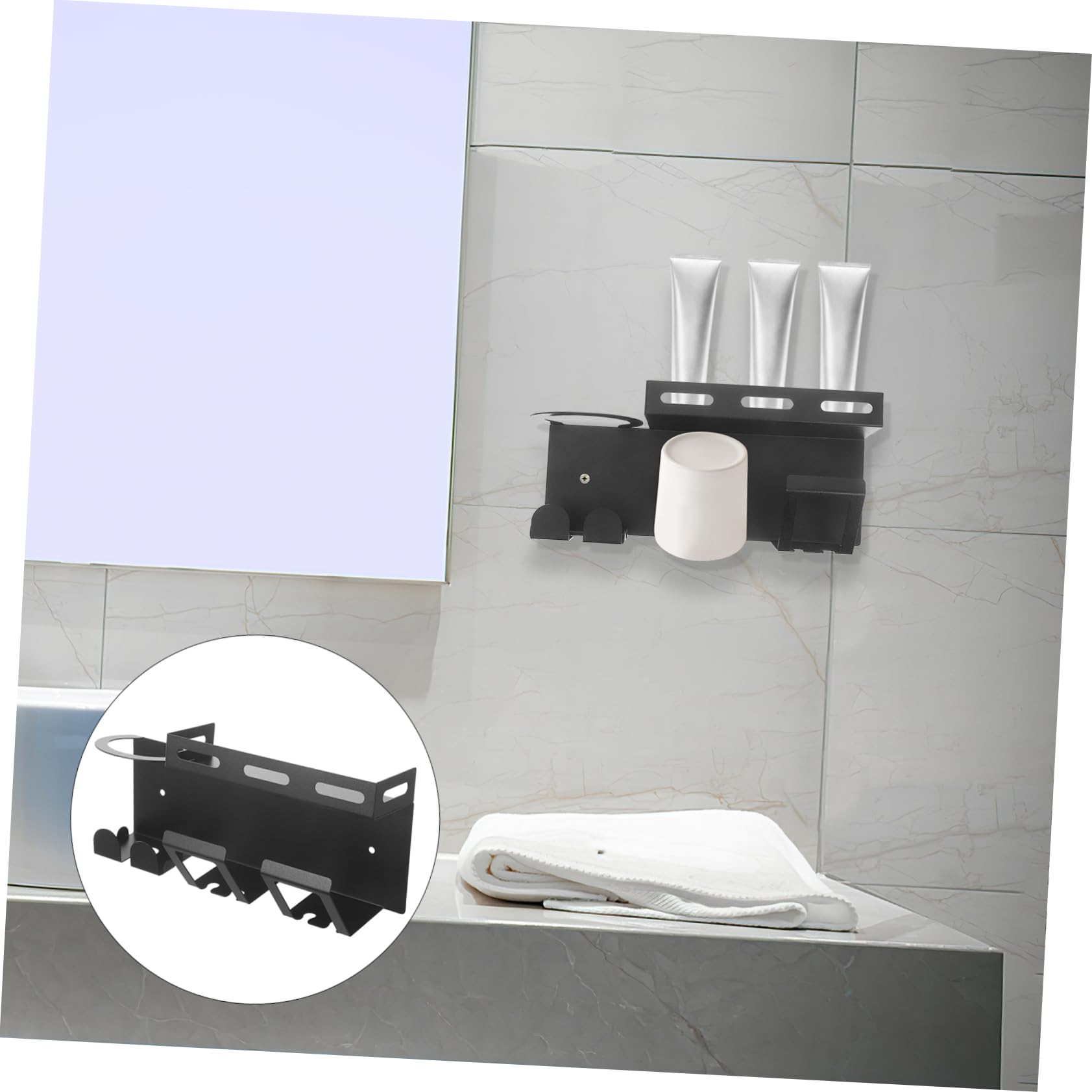 Portaspazzolino in Acciaio Inossidabile Portaspazzolino Elettrico Da Parete Organizer Per Dentifricio Supporto Per Bagno Accessorio