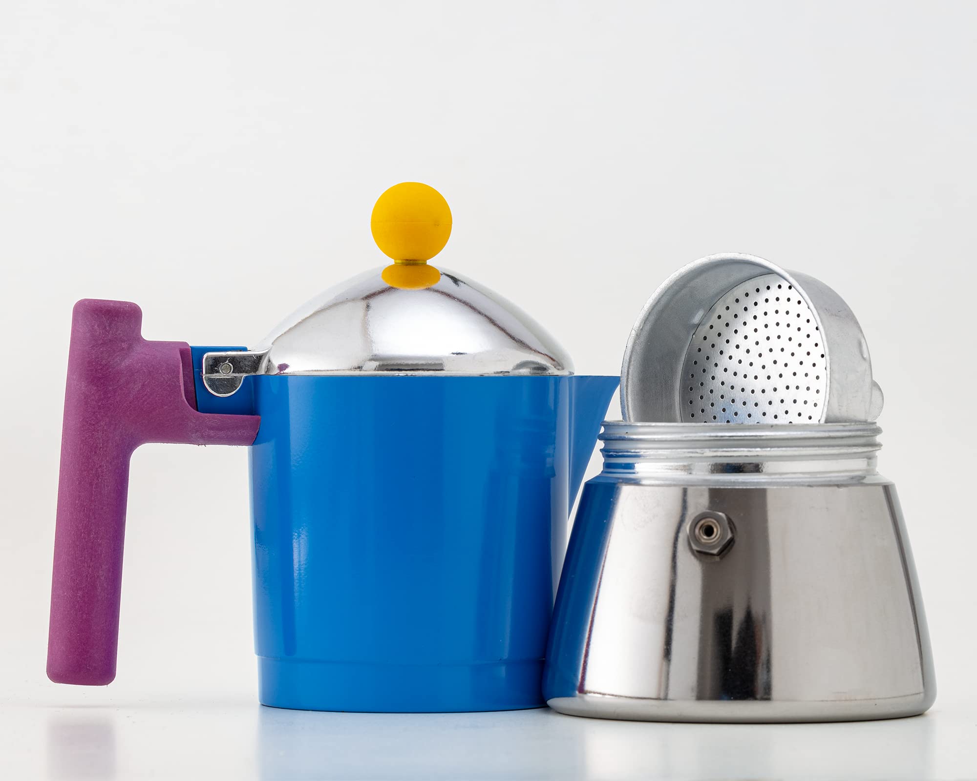 Caffettiera Moka Cocca 3 Tazze, design moderno, per gas e induzione, caldaia bi-materiale