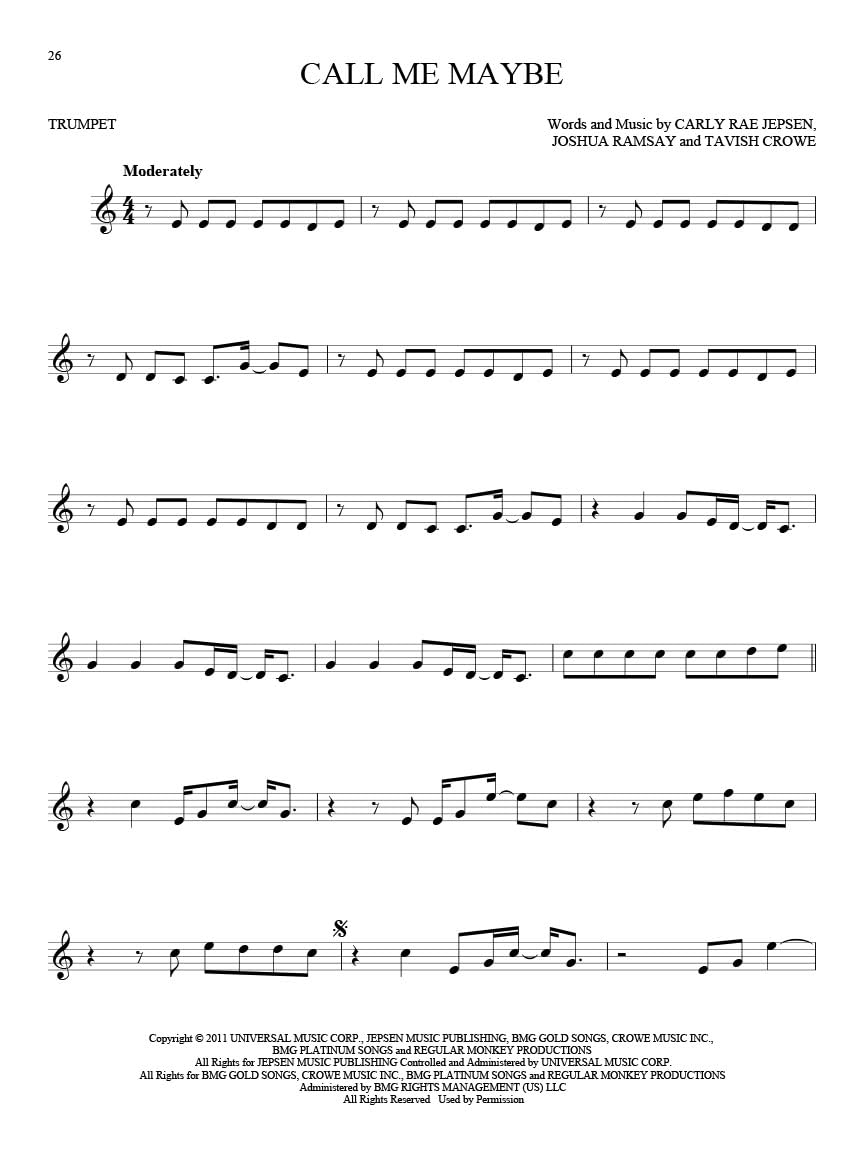 101 hit songs - trompette, cornet ou bugle: Trumpet