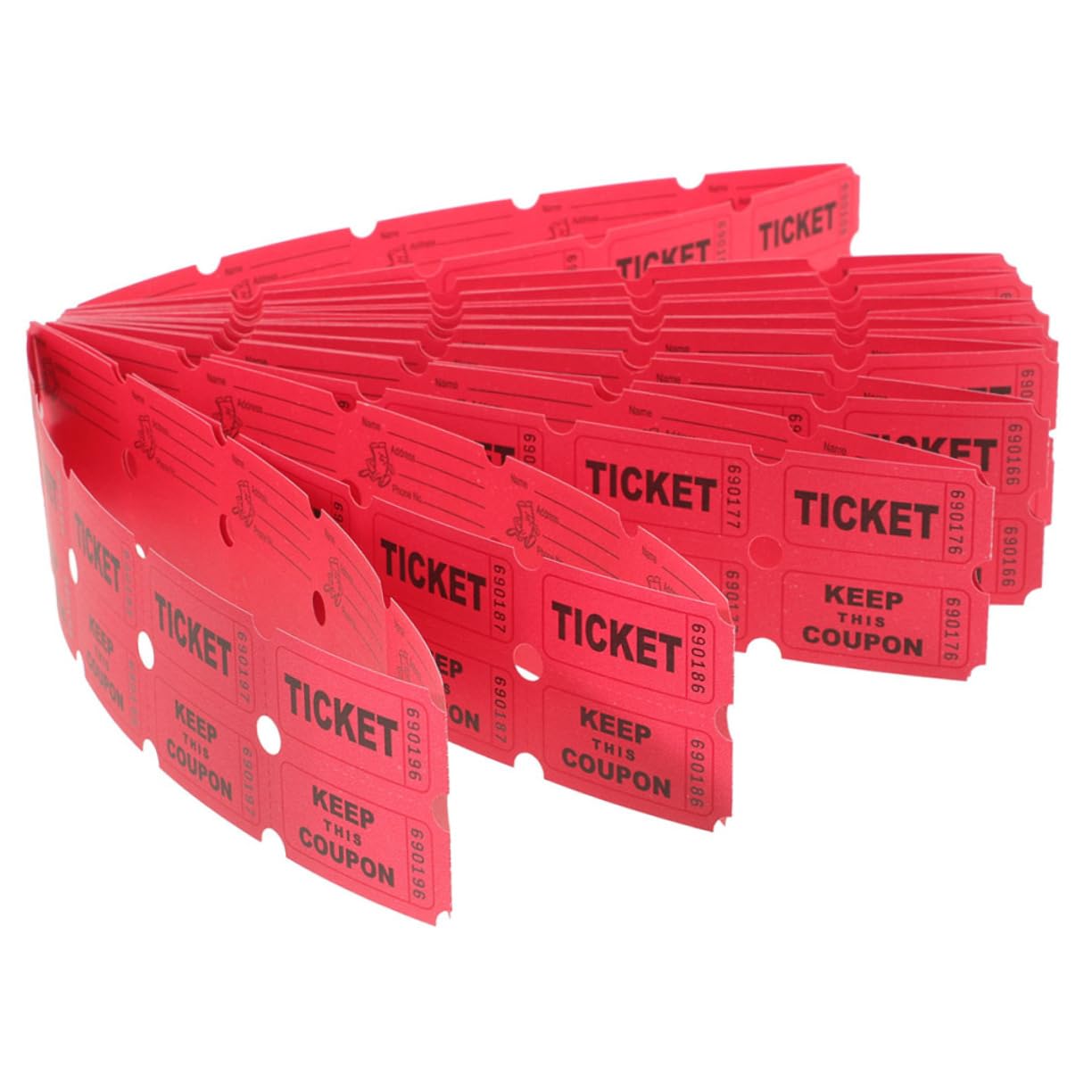 STOBAZA 1000piezas Papeletas Para Rifa Boletos De Eventos De Diversión Numeración Consecutiva Para Celebraciones y Actividades Recreativas