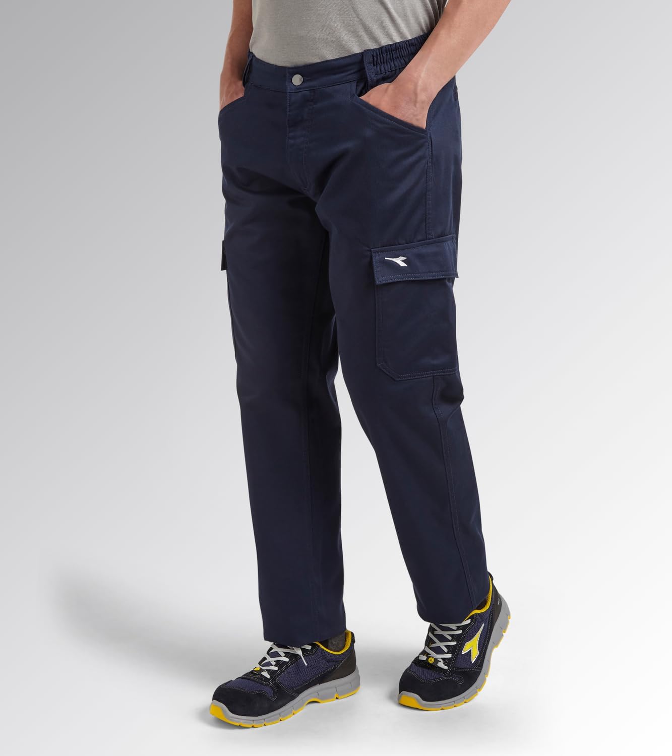 Pantalone da Lavoro Cargo Multistagione con Elastico in Vita Diadora Utility Art. Pant Level Cargo